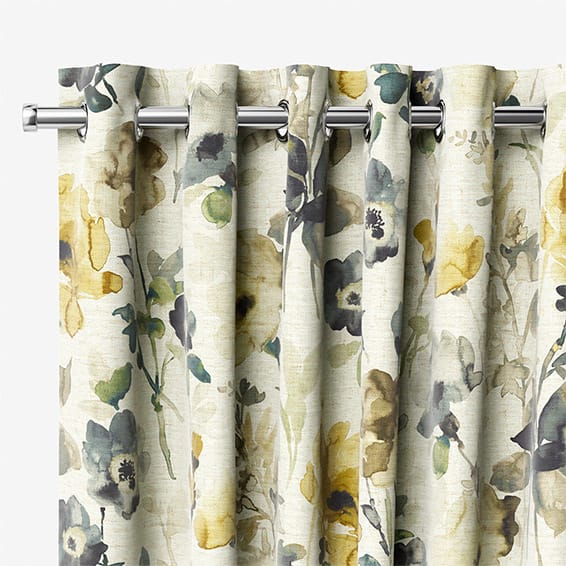 Fiori Linen Daffodil Curtains - Image 2