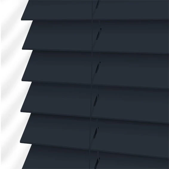 Premium Sleek Midnight Blue Faux Wood Blind - Image 3